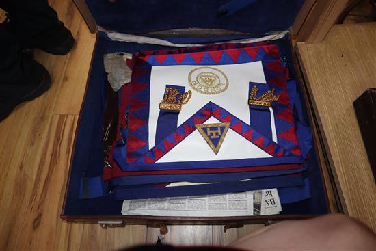 A quantity of Masonic regalia